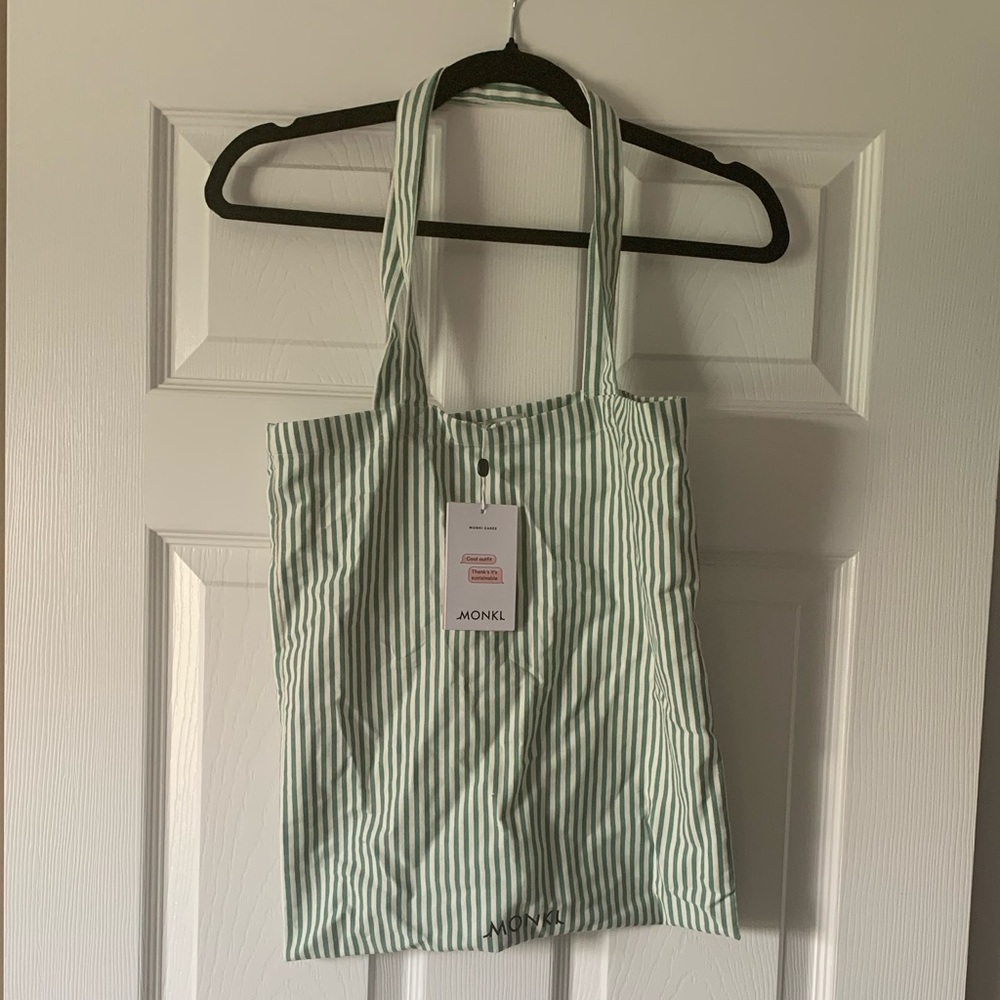 NWT Striped Green Tote Bag